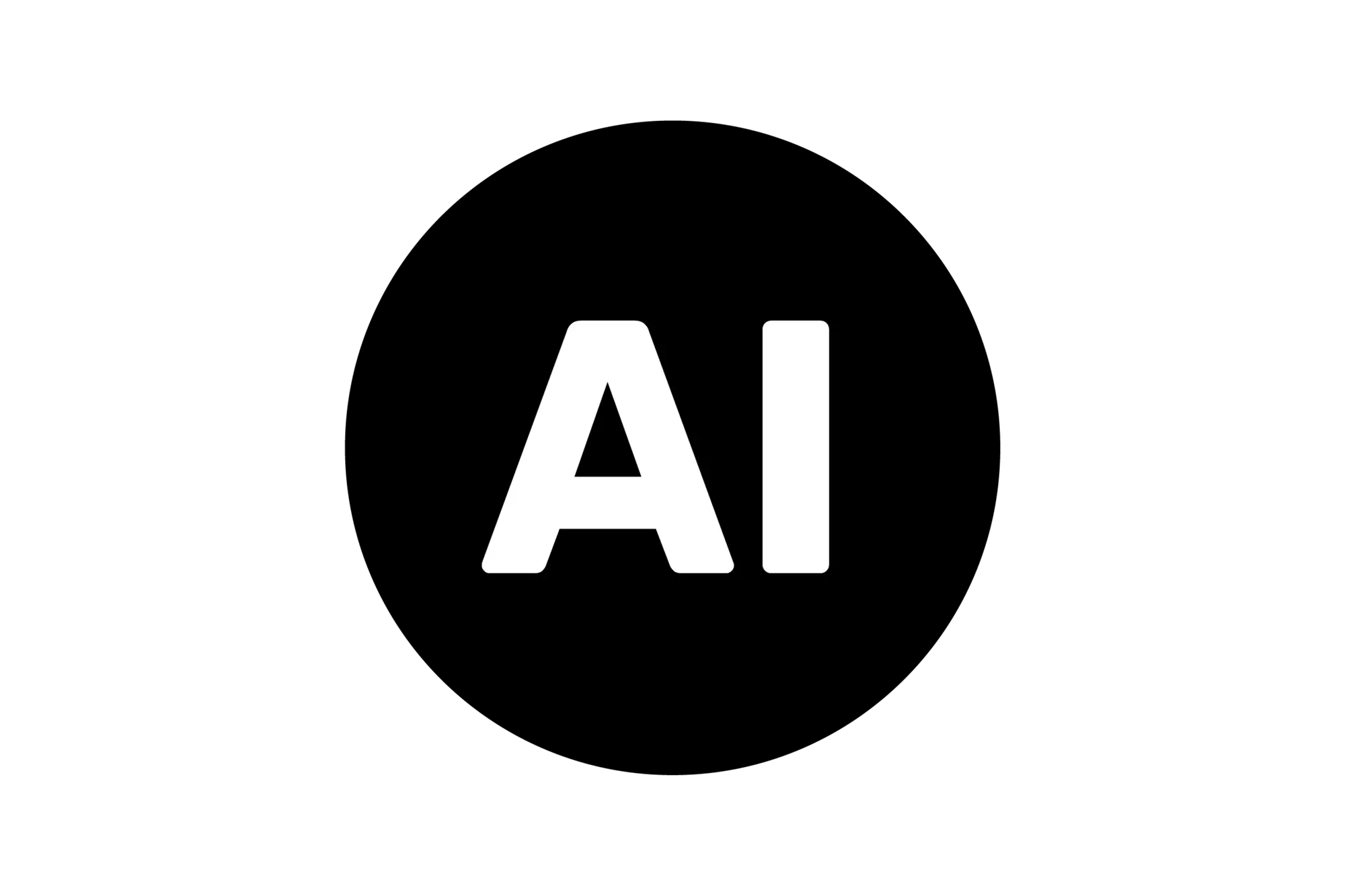 EU-Icon „AI" – Basis-Kennzeichnung für KI-Inhalte Offizielles EU-Icon „AI": schwarzes Label zur Kennzeichnung von Inhalten, an deren Erstellung künstliche Intelligenz beteiligt war, kombinierbar mit eigenem Hinweistext nach Artikel 50 EU AI Act.